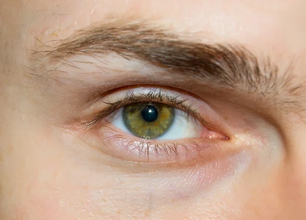 Eye of the young caucasian men — Stock Photo, Image