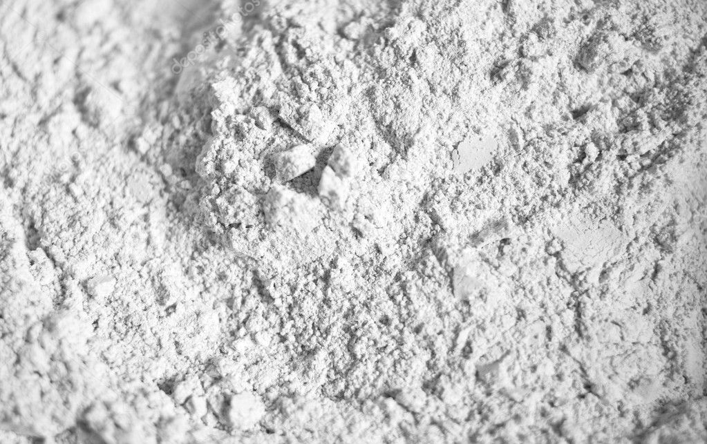 White scattered powder