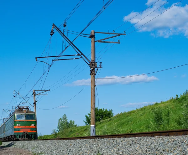 Yeşil lokomotif — Stok fotoğraf