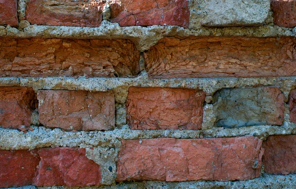 Alte rote Mauer — Stockfoto