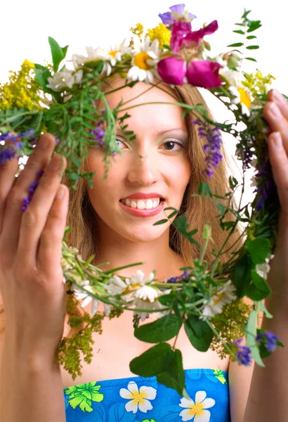 Women with flowers — Stock Photo, Image