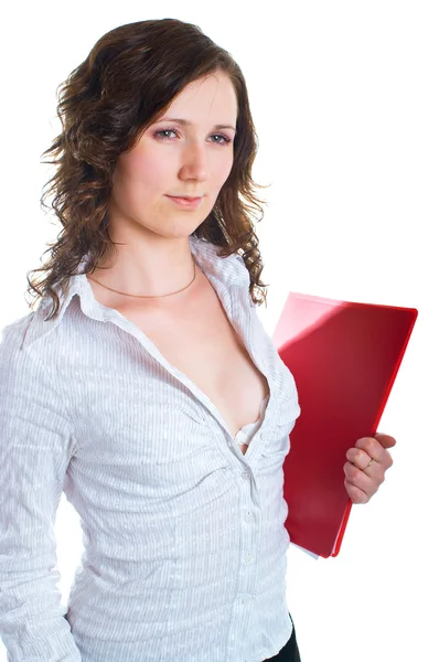Women with a folder — Stock Photo, Image