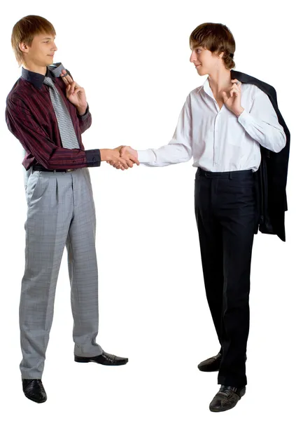 Due uomini d'affari su bianco — Foto Stock