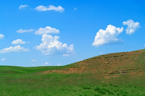 Landskap med kullar — Stockfoto