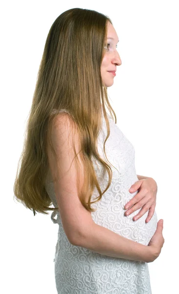 Hamile kadınlar beyaz — Stockfoto