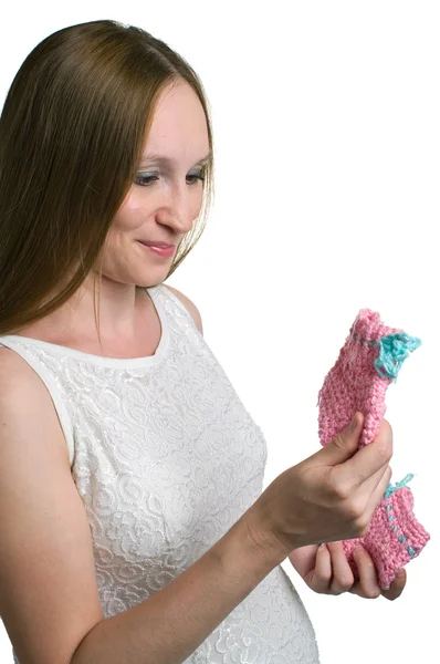 Беременные женщины с сиськами — стоковое фото