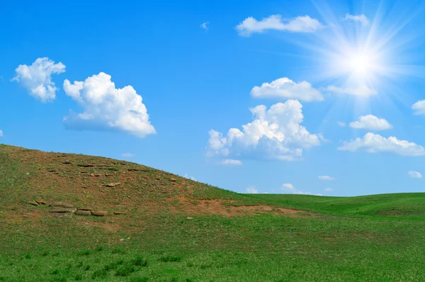 Landschaft mit Hügeln — Stockfoto