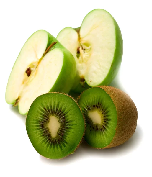 Kiwi fruit and apple — Stock Photo, Image