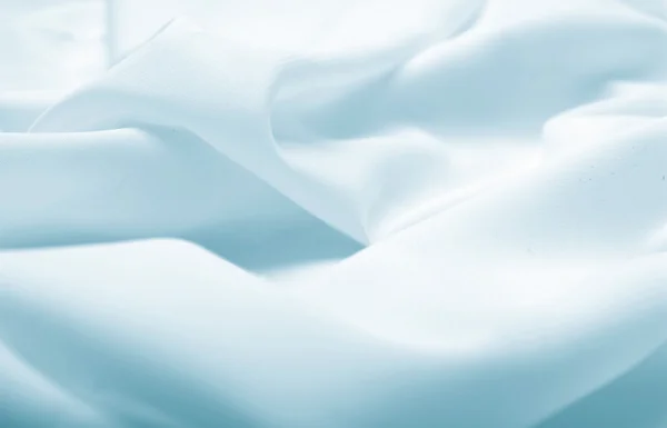 Tecido de seda azul com onda — Fotografia de Stock