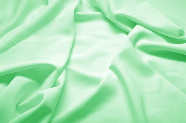 Groene zijde stof — Stockfoto