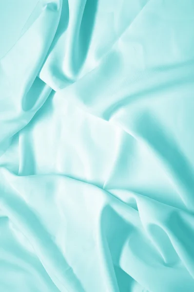 Azuurblauwe zijde stof — Stockfoto