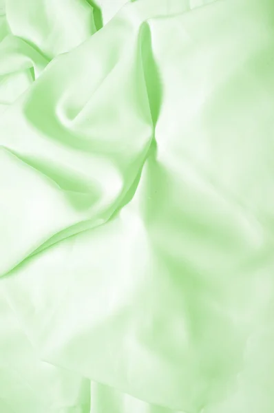Tecido de seda verde — Fotografia de Stock