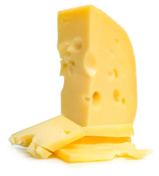 Bit och skivor ost — Stockfoto