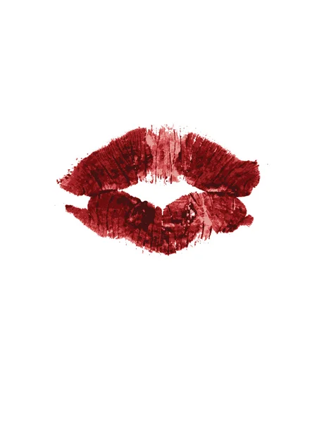 Empreinte rouge à lèvres — Image vectorielle