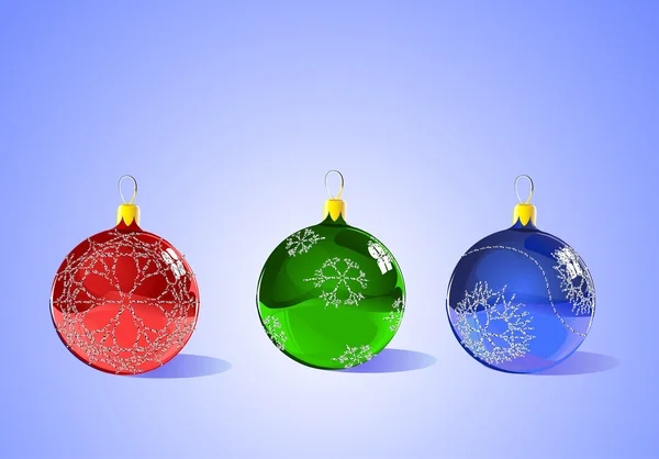 Ornements d'arbre de Noël — Image vectorielle