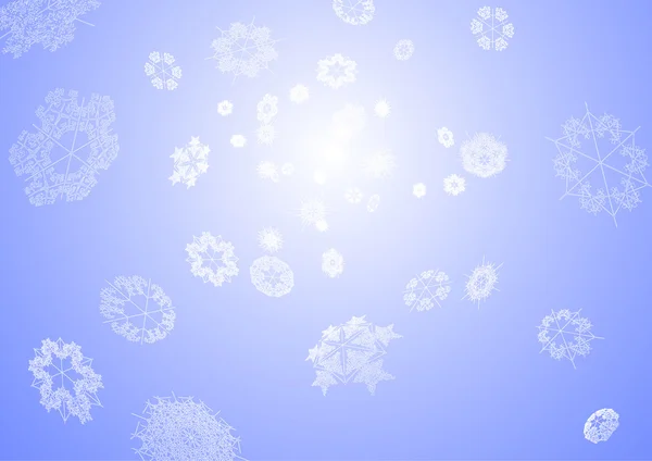 Winter Sneeuwvlok achtergrond — Stockfoto