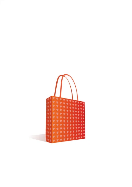 Röd shoping väska — Stockfoto