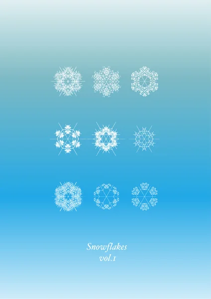 Set de iconos de copos de nieve — Foto de Stock