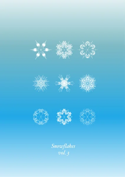 Set de iconos de copos de nieve — Foto de Stock