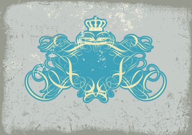 Heraldic titling frame clipart