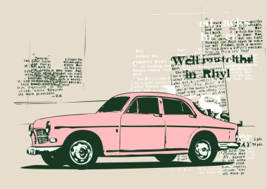 Vintage car clipart