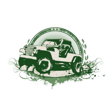 Vintage military vehicle clipart