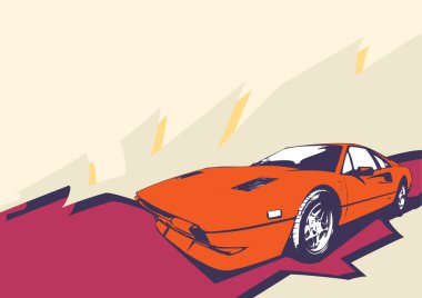 Retro car clipart