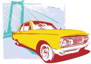 Retro car clipart