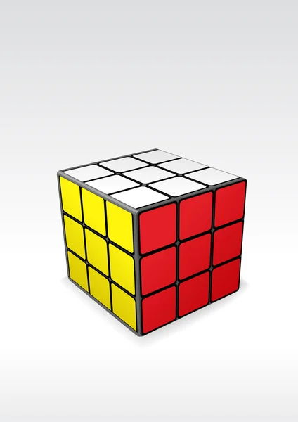 Puzzle cube isolated on white — Stock Photo, Image