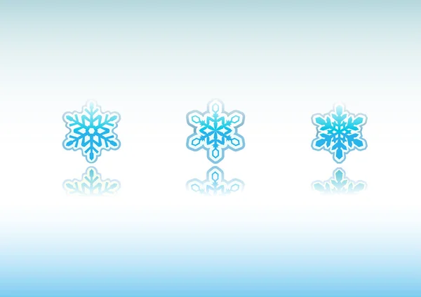 Sneeuwvlokken pictogrammenset — Stockfoto