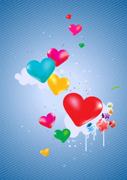 Colorful hearts Background — Stock Photo, Image
