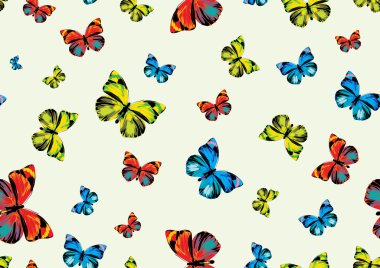 Funky butterflies clipart