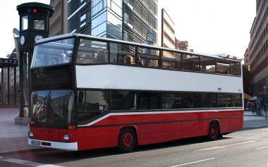 Big Double Decker tourist Bus on Potsdamer Platz clipart