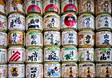 Sake casks clipart