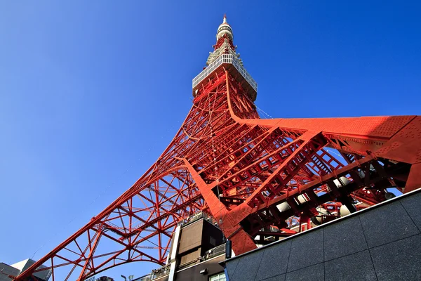 Tokyo Tower is a communications tower located in Shiba Park — Stock Photo, Image