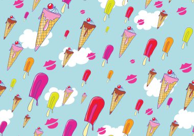 Ool hand-drawn ice creams clipart