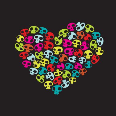 Funny skulls clipart