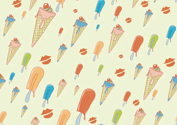 Hűvös kézzel rajzolt fagylaltok — Stock Fotó