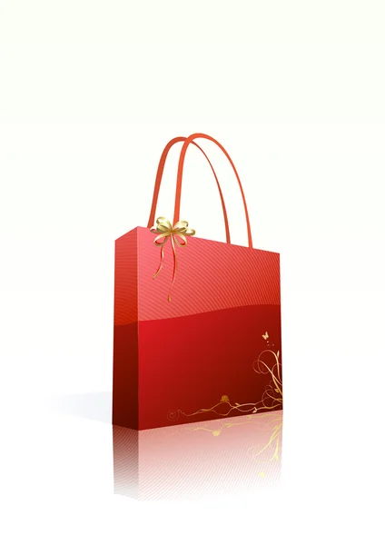 Rote Einkaufstasche — Stockfoto