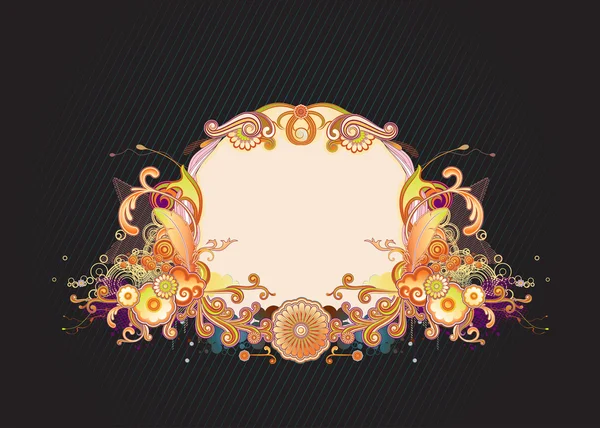 Retro marco floral — Stockfoto