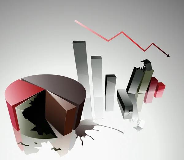 Concept van een financiële crisis — Stockfoto