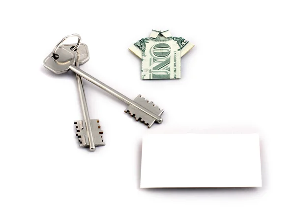 Home keys & dollar — Stock Photo, Image