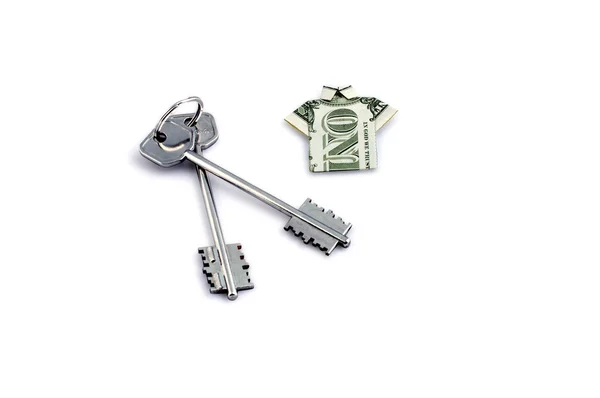 Σπίτι κλειδιά & Δολάριο — Φωτογραφία Αρχείου