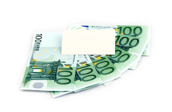 Wit vierkant over enkele honderden euro. Ju — Stockfoto