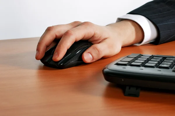 Hand with mouse — Stock Photo, Image