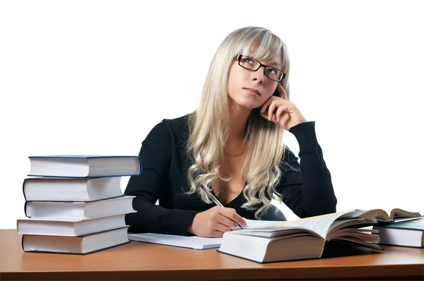 A female student in classroom — Stock Photo, Image