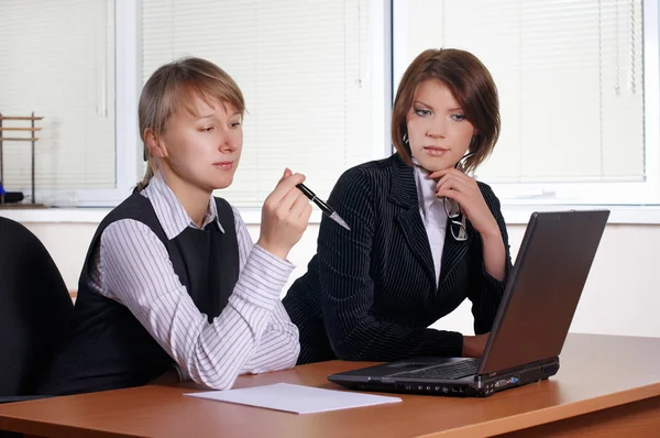 Two female in office — Stock Photo, Image