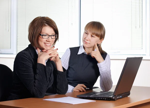 Two female in office — Stock Photo, Image