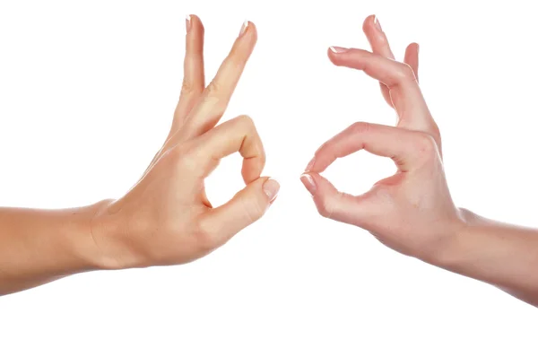 Verschiedene Zeichen Hände und Handflächen — Stockfoto