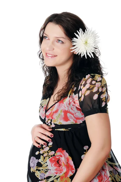 Charming young pregnant woman — Stock Photo, Image